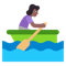 Woman Rowing Boat- Medium-Dark Skin Tone emoji on Microsoft